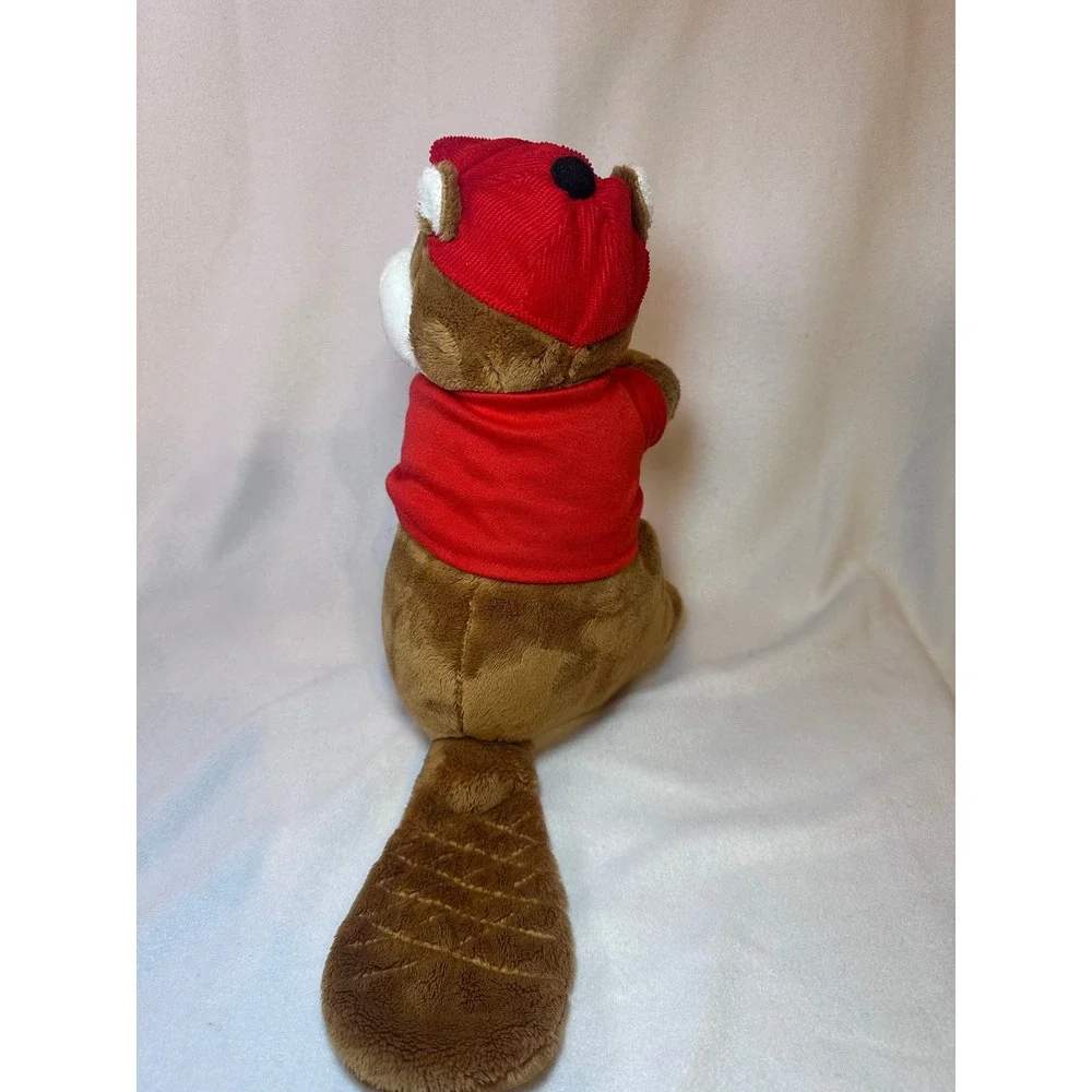 Bucc Ees Beaver Plush Red Hat Shirt Stuffed Animal Toy 10‎ Inch